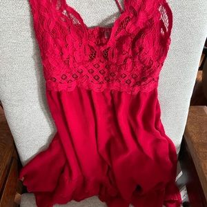 Red free people dress